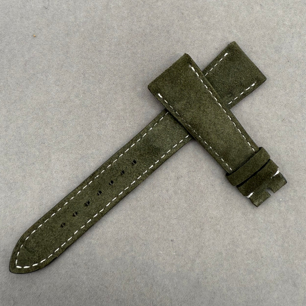 Fits Patek Philippe Olive Green Suede Watch Strap