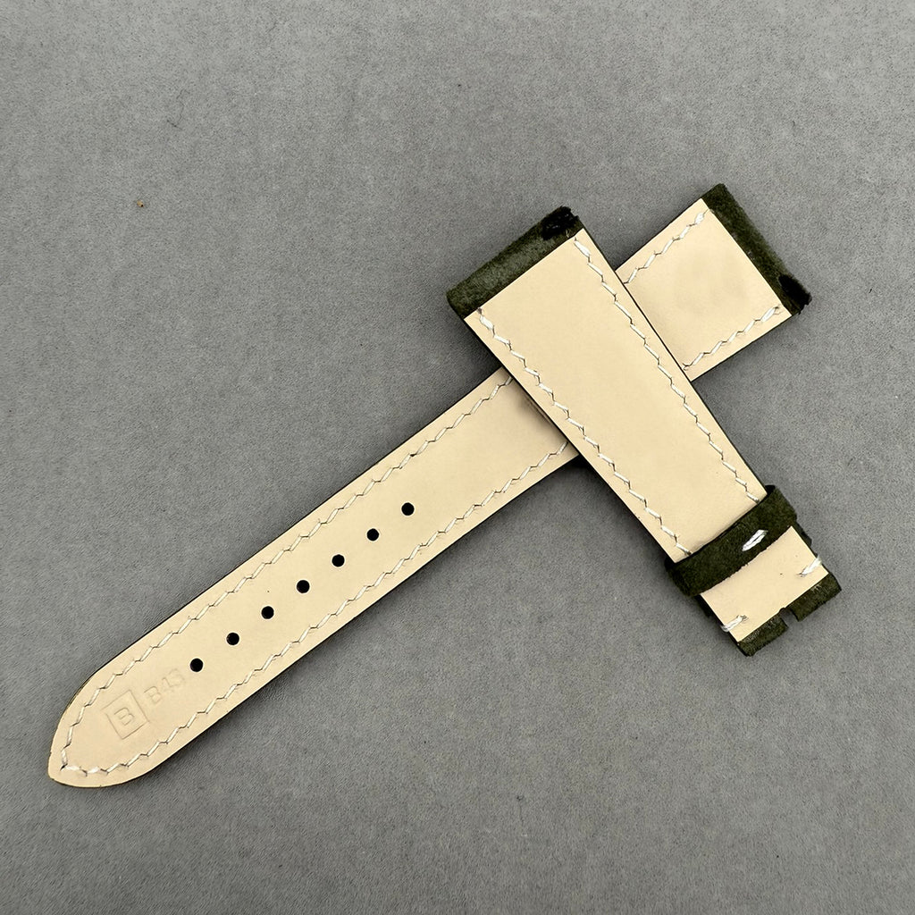 Fits Patek Philippe Olive Green Suede Watch Strap