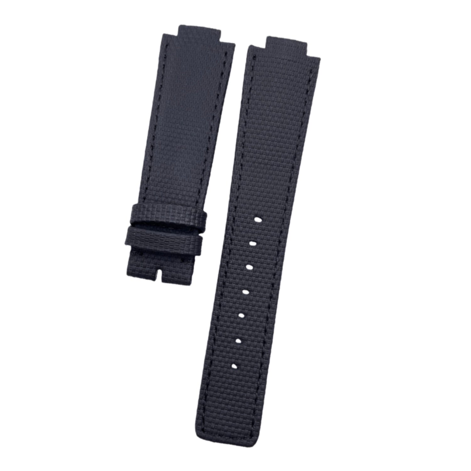 Fits LV Smart Watch Black Nylon Rubber Watch Strap