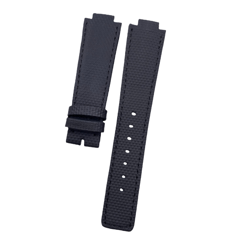 Fits LV Smart Watch Black Nylon Rubber Watch Strap