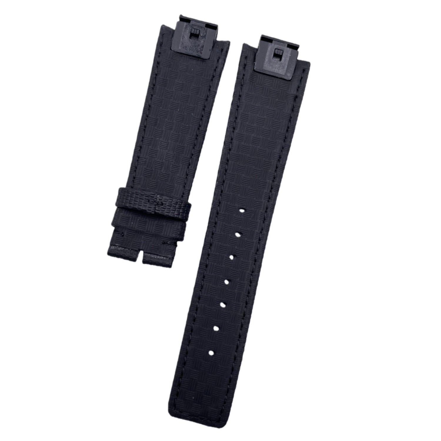 Fits LV Smart Watch Black Nylon Rubber Watch Strap
