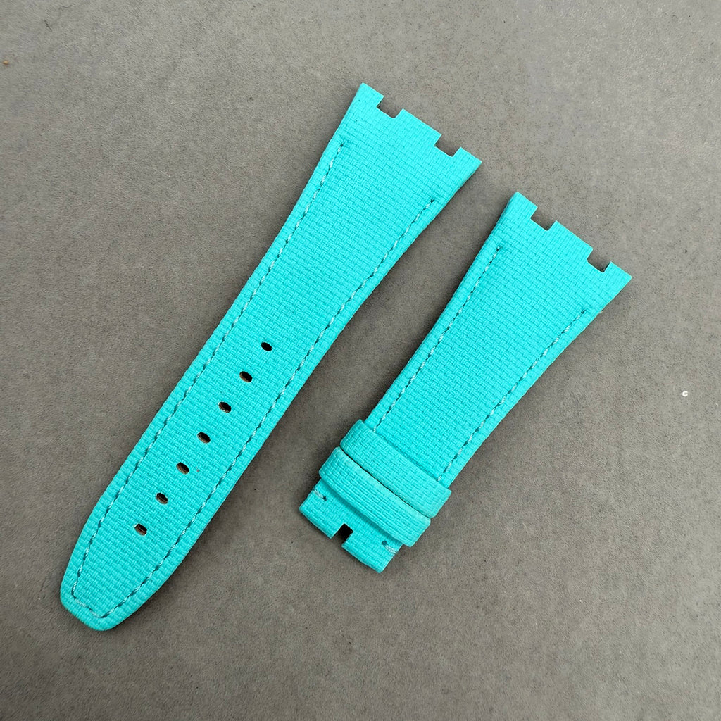 Fits AP Tiffany Blue Nylon Rubber Watch Strap with End Links