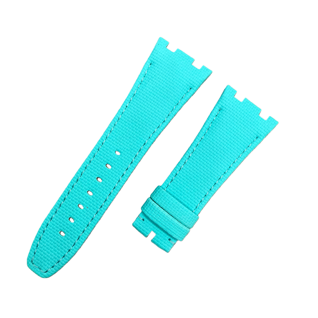 Fits AP Tiffany Blue Nylon Rubber Watch Strap with End Links