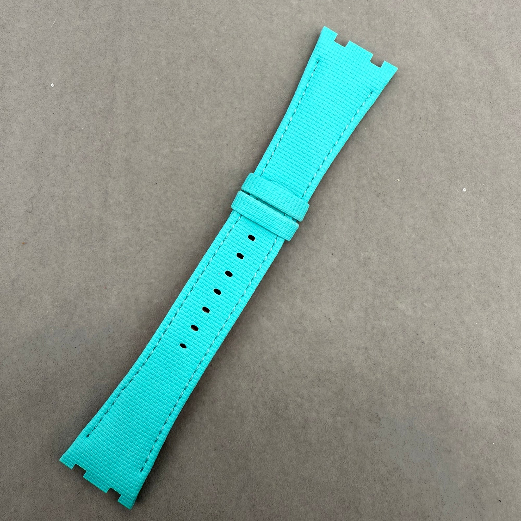Fits AP Tiffany Blue Nylon Rubber Watch Strap with End Links