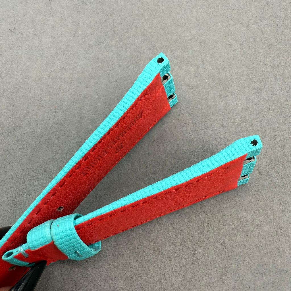 Fits AP Tiffany Blue Nylon Rubber Watch Strap with End Links