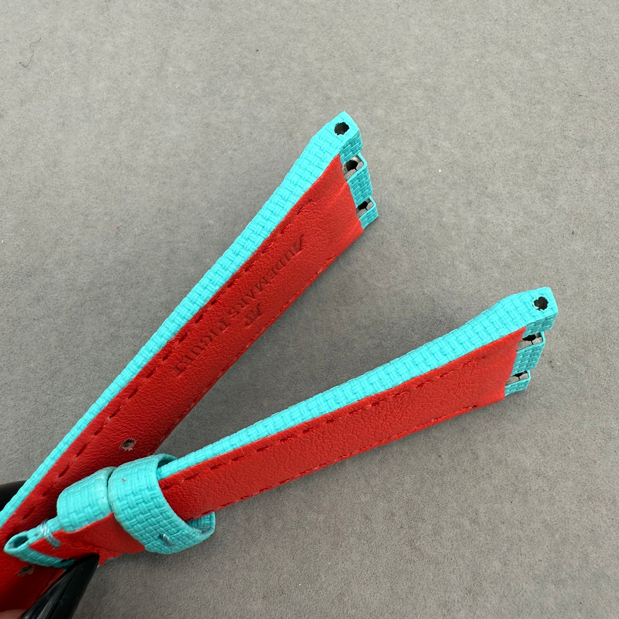 Fits AP Tiffany Blue Nylon Rubber Watch Strap with End Links