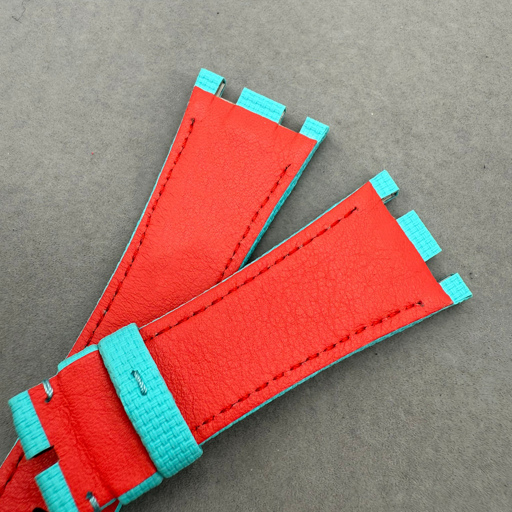 Fits AP Tiffany Blue Nylon Rubber Watch Strap with End Links