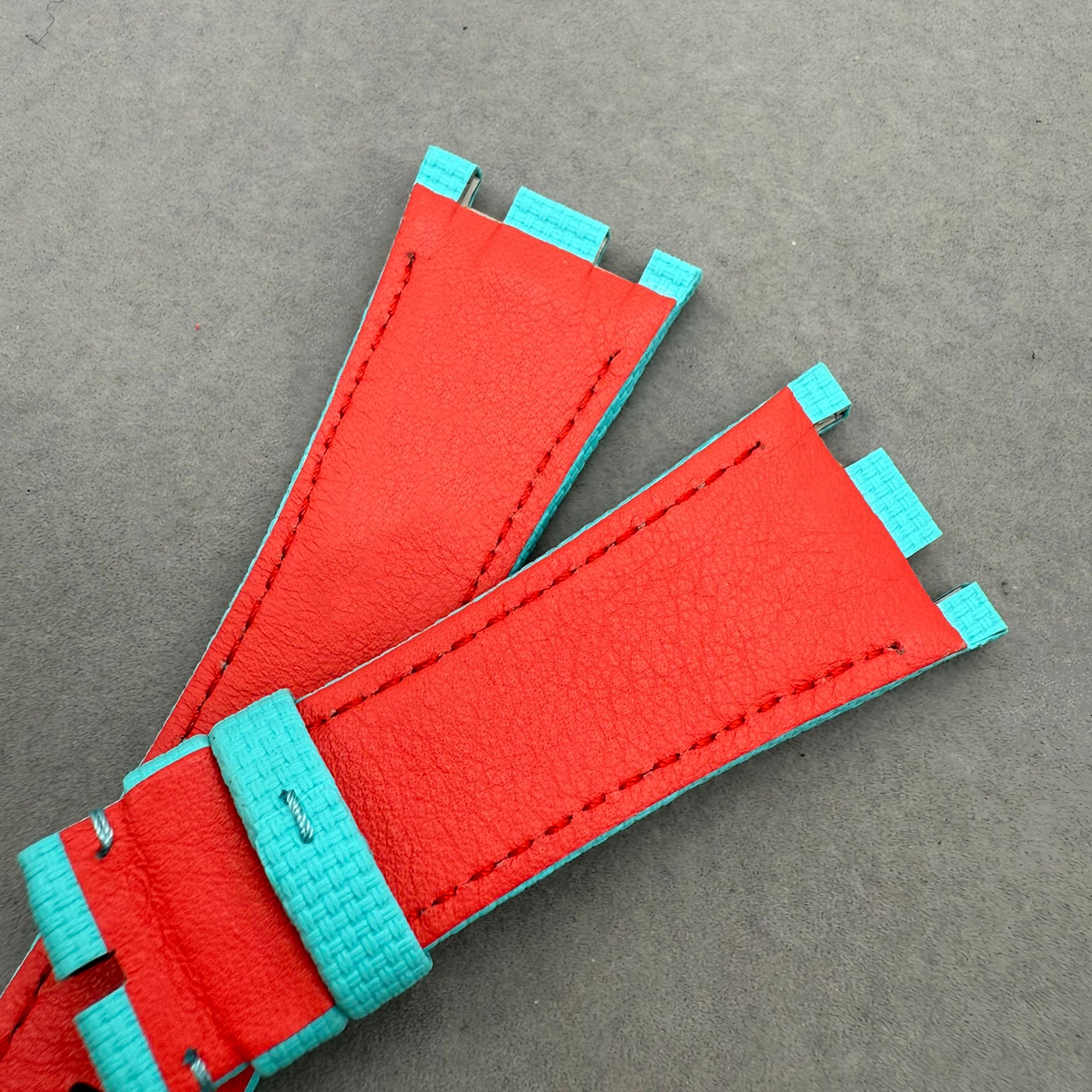 Fits AP Tiffany Blue Nylon Rubber Watch Strap with End Links