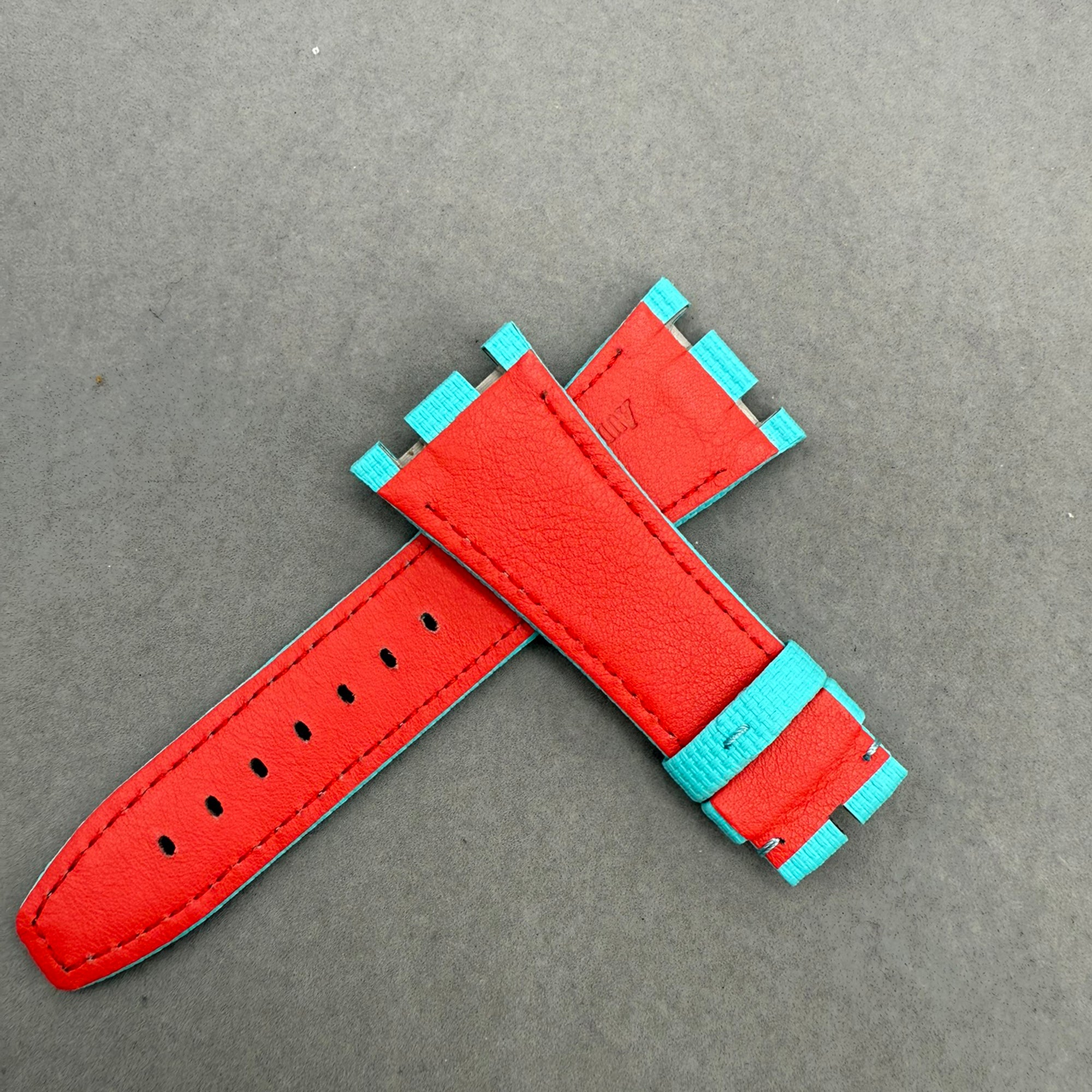 Fits AP Tiffany Blue Nylon Rubber Watch Strap with End Links