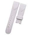 Fits Corum Admiral's Cup Legend 42 Chrono 116.101.36/0F61AN20 White Nylon Fluororubber Handmade Custom Rubber Watch Strap with End Grain