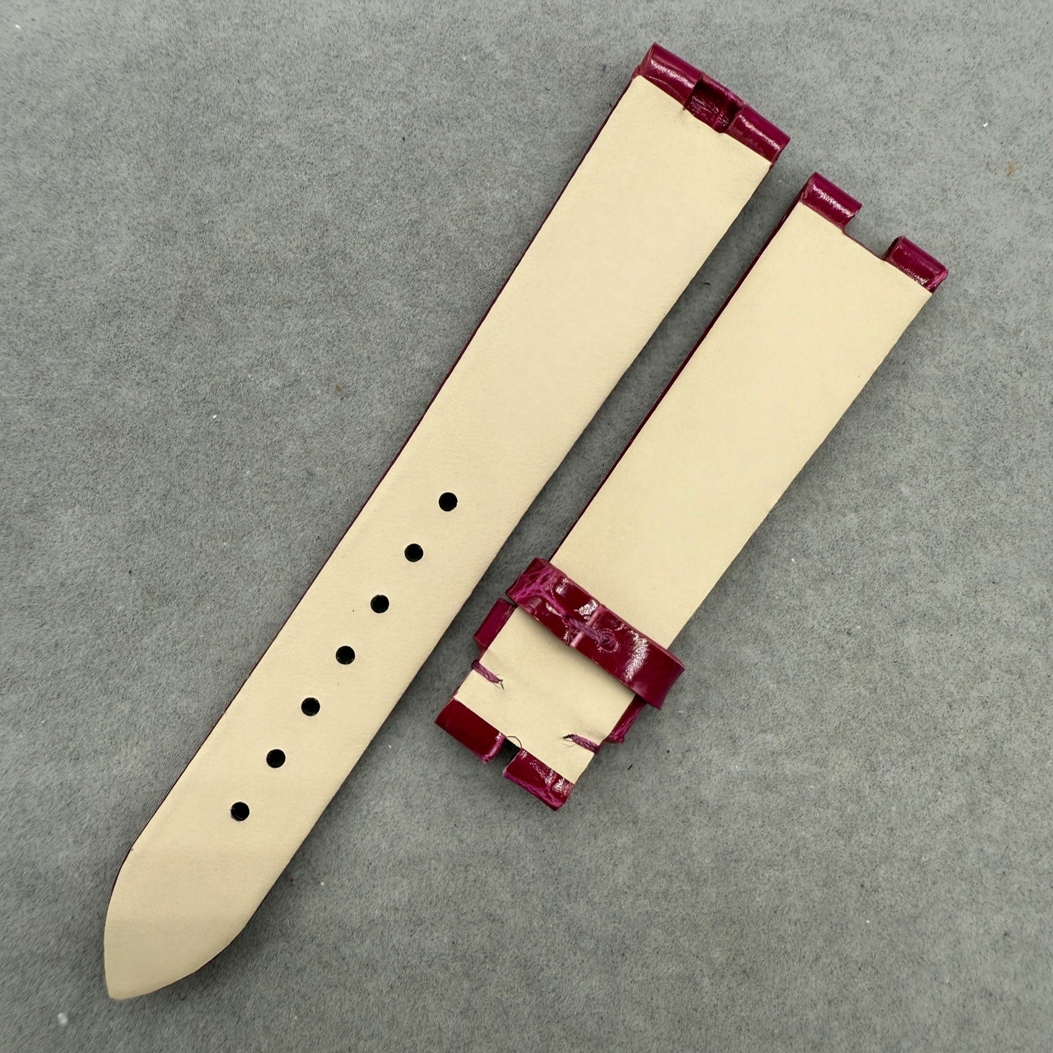 Alligator Leather Watch Strap for Breguet Reine de Naples 8918BB/5P/964/D00D3L Series - Deep Purple Strap