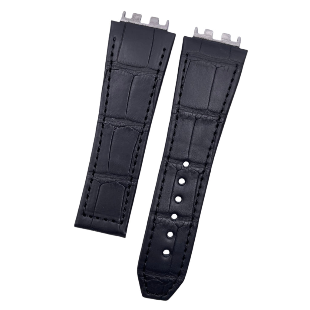 Compatible with Hublot Big Bang Classic Fusion Grey Lizard Leather Folding Genuine Leather Strap