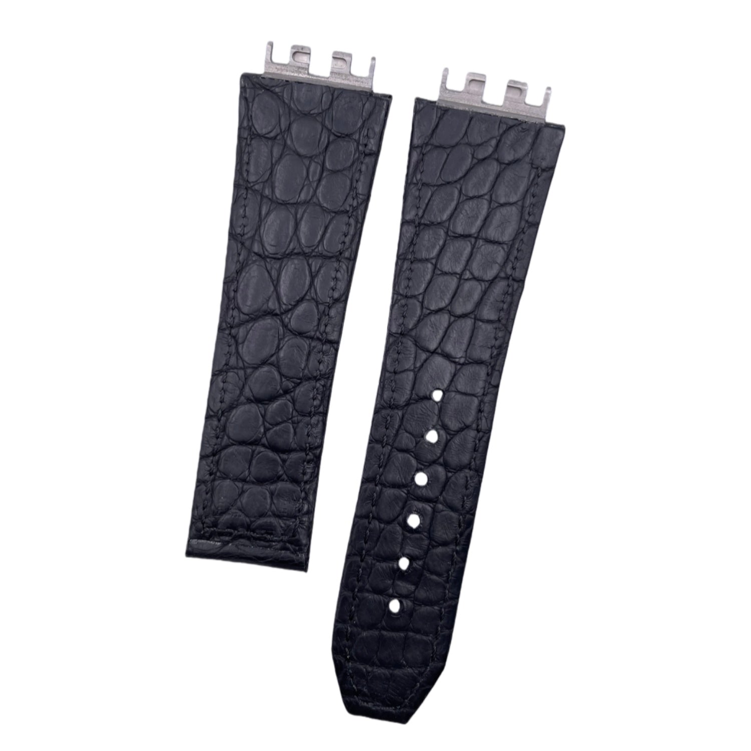 Compatible with Hublot Big Bang Classic Fusion Grey Lizard Leather Folding Genuine Leather Strap