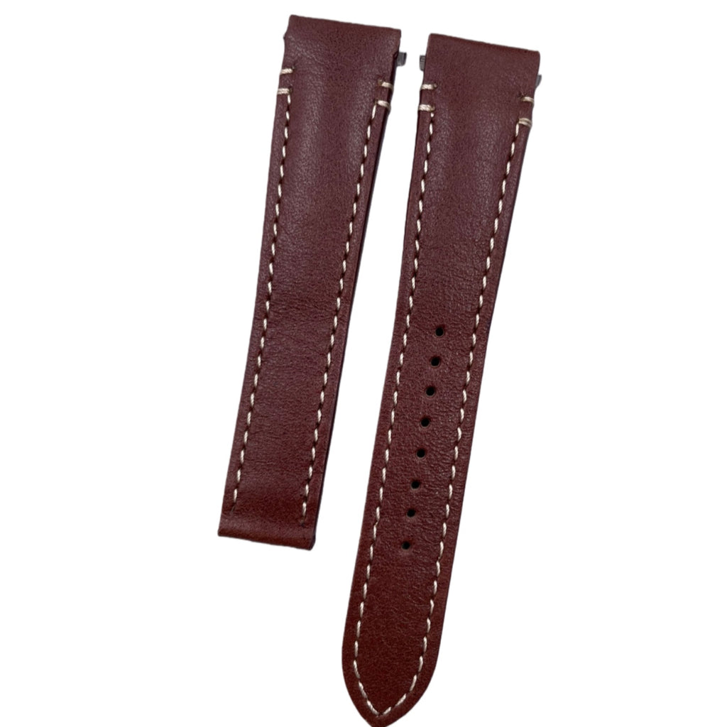 Fits Cartier Santos Series WJSA0013 Deep Brown Matelassé Leather Quick-Release Foldover Handmade Watch Strap