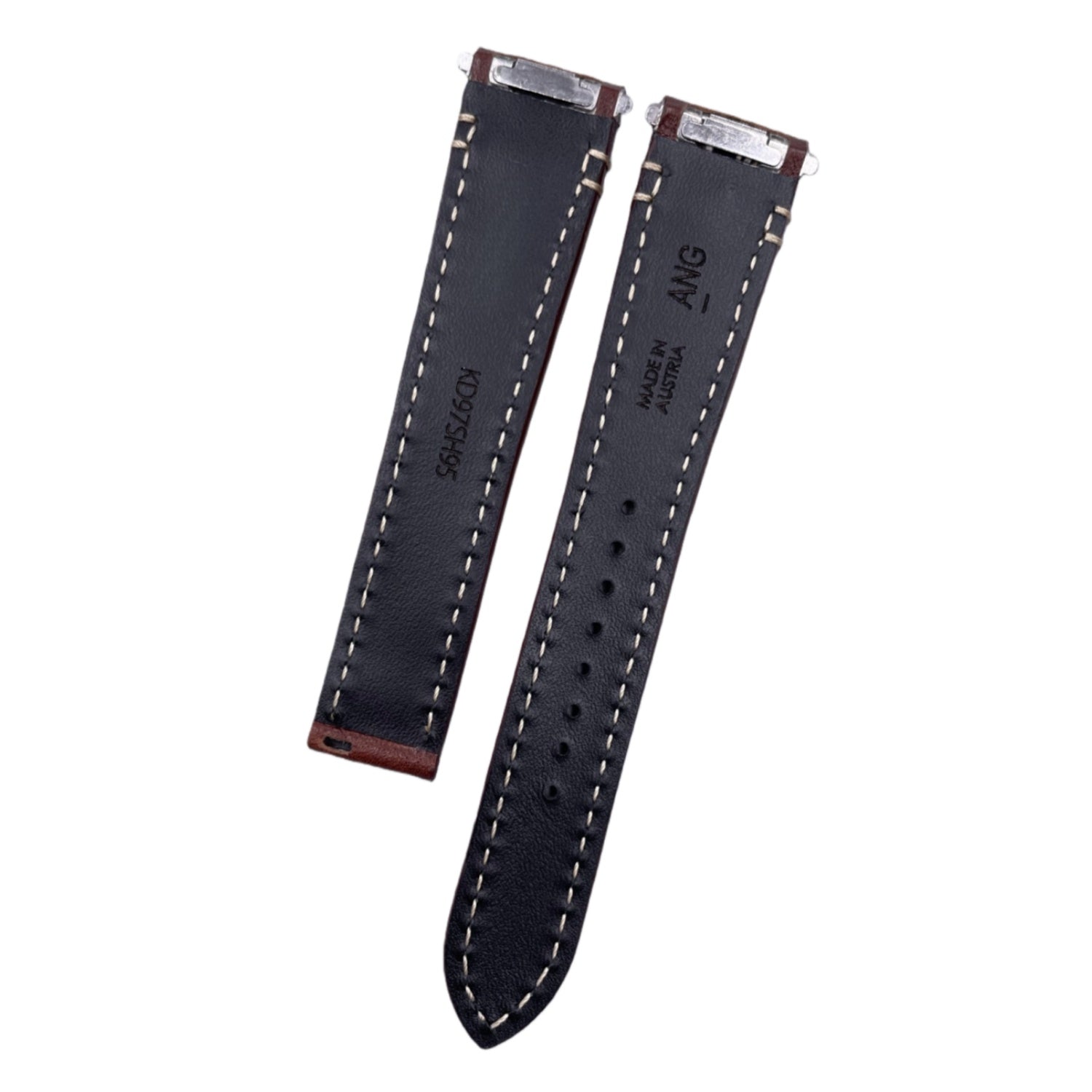 Fits Cartier Santos Series WJSA0013 Deep Brown Matelassé Leather Quick-Release Foldover Handmade Watch Strap