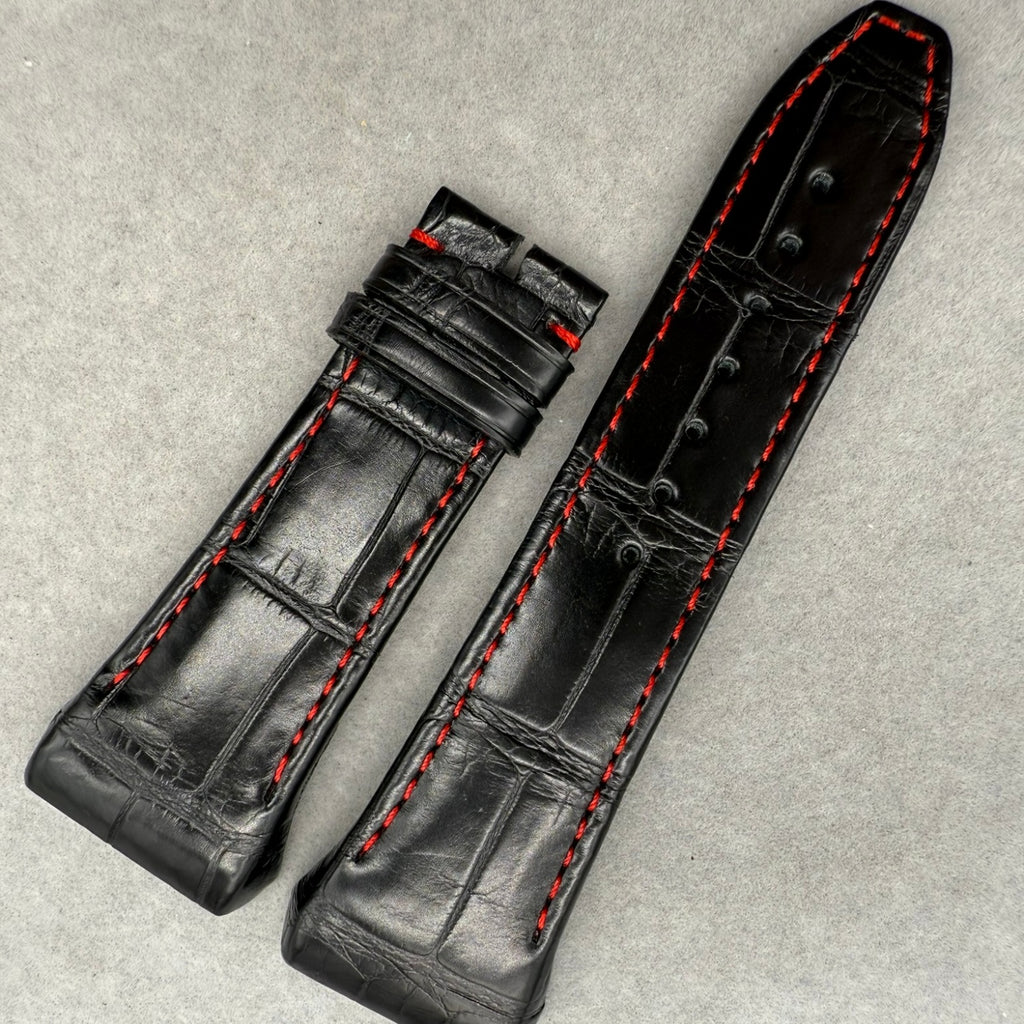 Pure Crocodile Leather Watch Strap Compatible with Franck Muller V45