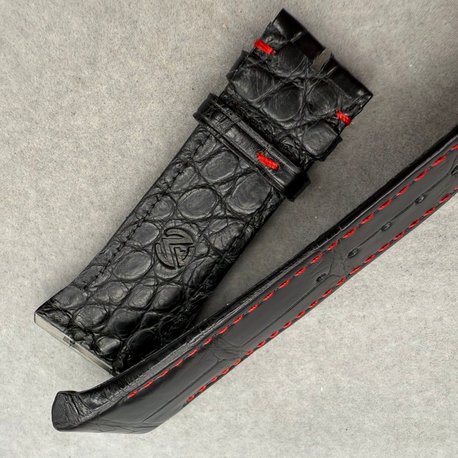 Pure Crocodile Leather Watch Strap Compatible with Franck Muller V45