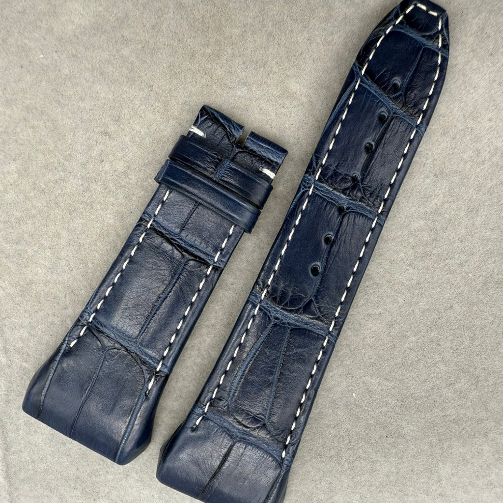 Pure Crocodile Leather Watch Strap Compatible with Franck Muller V45