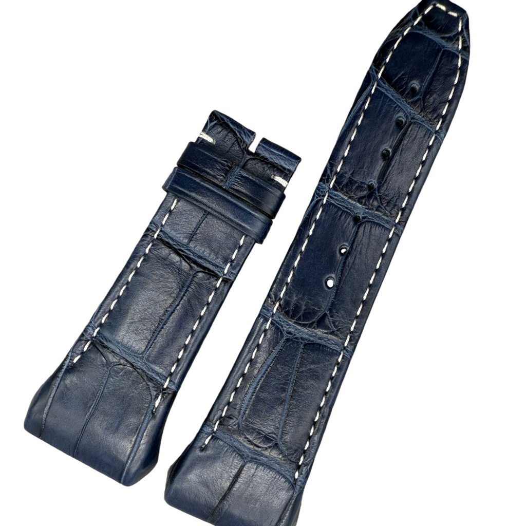 Pure Crocodile Leather Watch Strap Compatible with Franck Muller V45