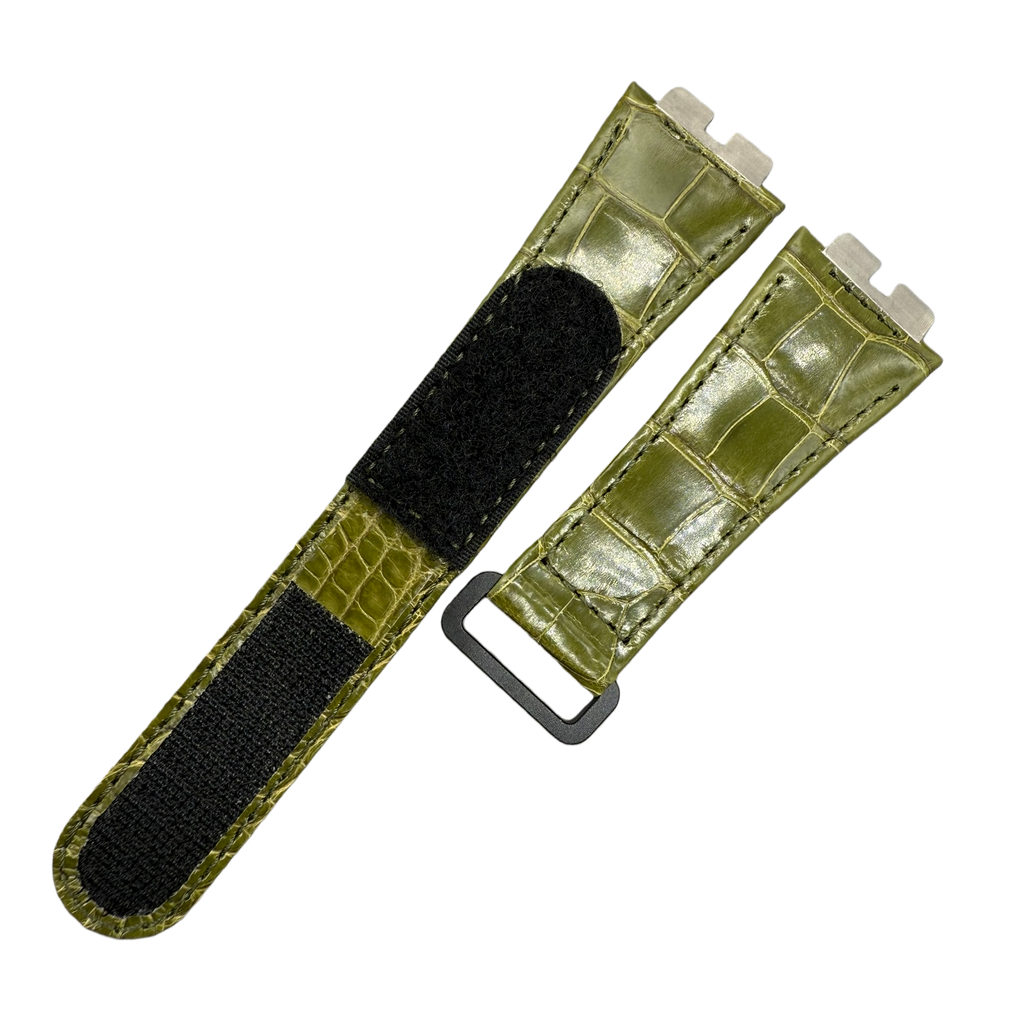 Compatible with Hublot 411 Series Crocodile Leather Velcro Watch Strap