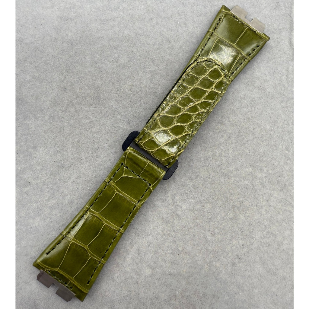 Compatible with Hublot 411 Series Crocodile Leather Velcro Watch Strap