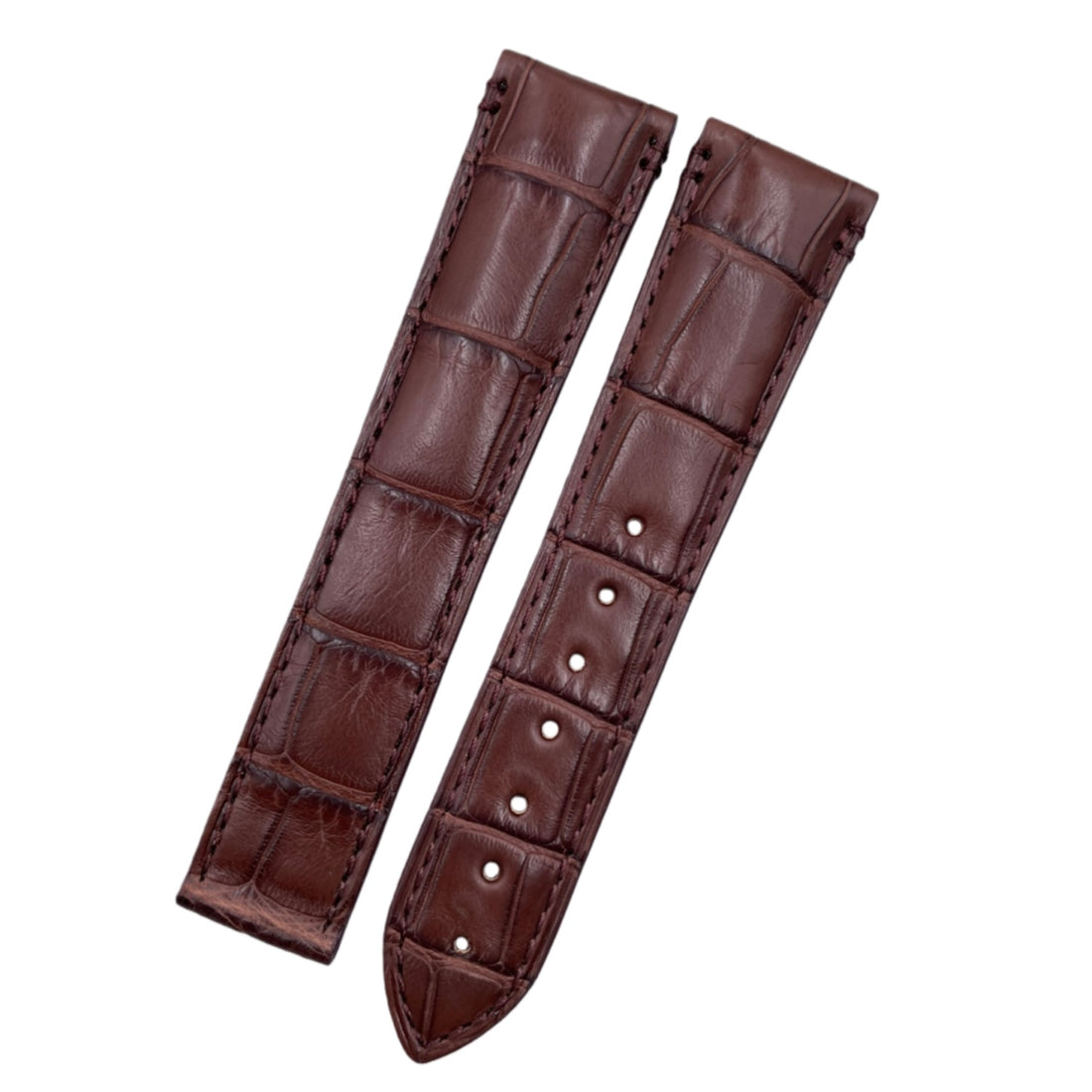 Compatible with Omega Seamaster and Speedmaster Series Ivory Yellow ALLIGATOR Strap Folding Custom Strap