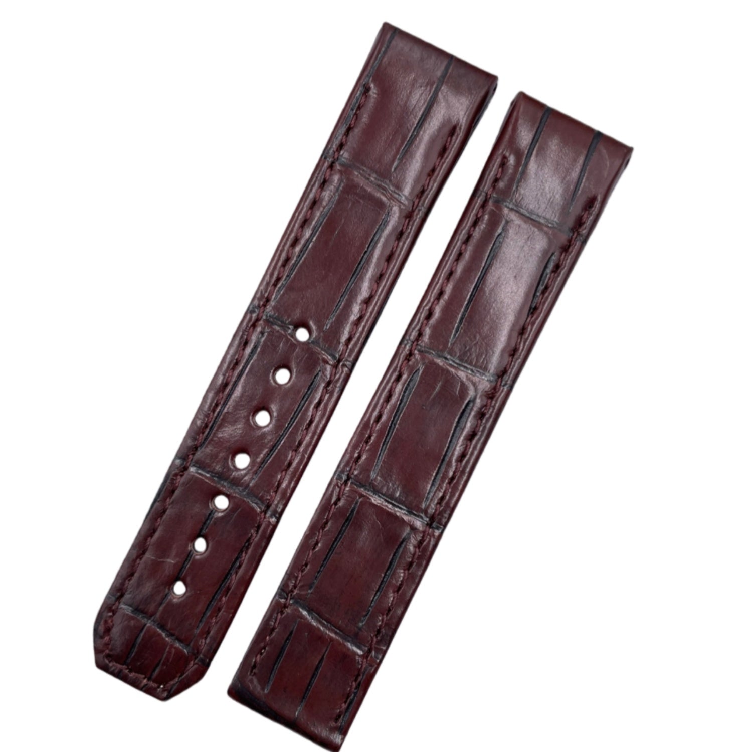 Compatible with Omega Seamaster and Speedmaster Series Ivory Yellow ALLIGATOR Strap Folding Custom Strap