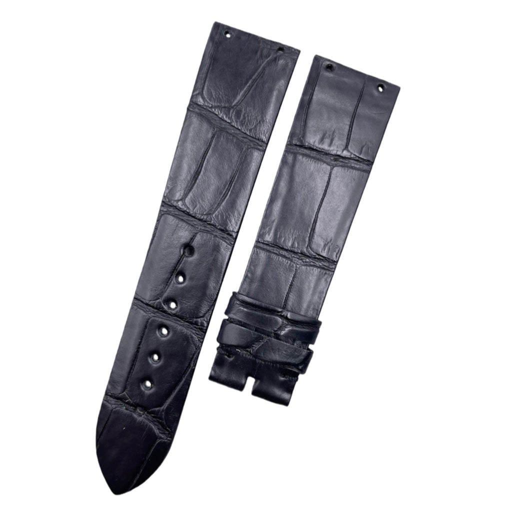 Fits Piaget G0A32096 Perforated ALLIGATOR Watch Strap Black