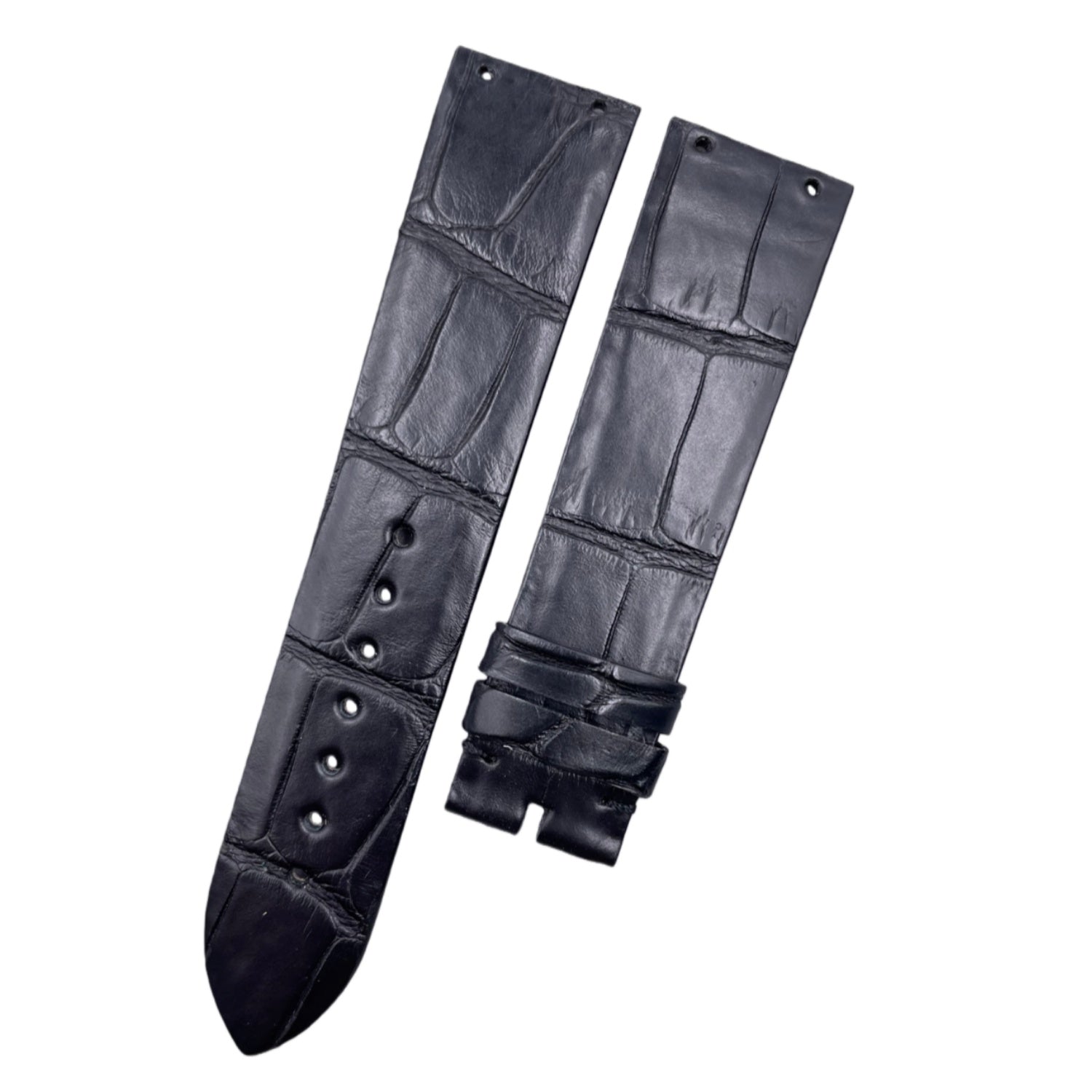 Fits Piaget G0A32096 Perforated ALLIGATOR Watch Strap Black
