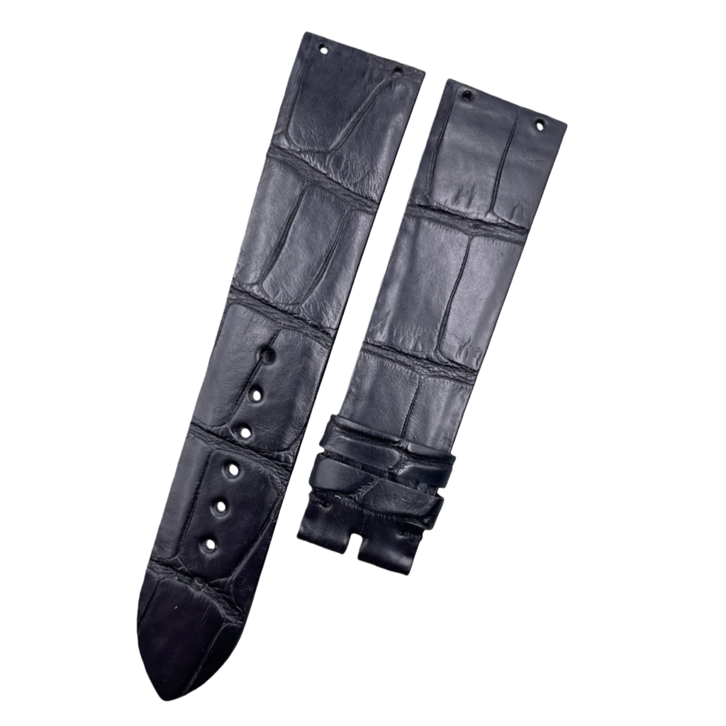 Fits Piaget G0A32096 Perforated ALLIGATOR Watch Strap Black