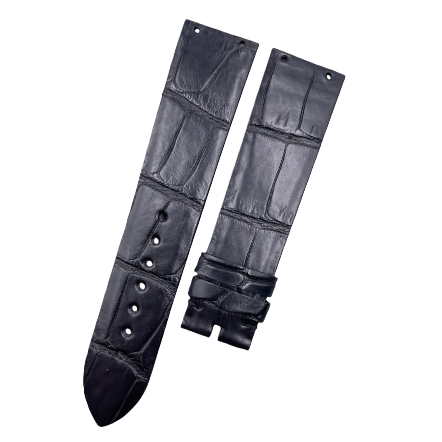 Fits Piaget G0A32096 Perforated ALLIGATOR Watch Strap Black