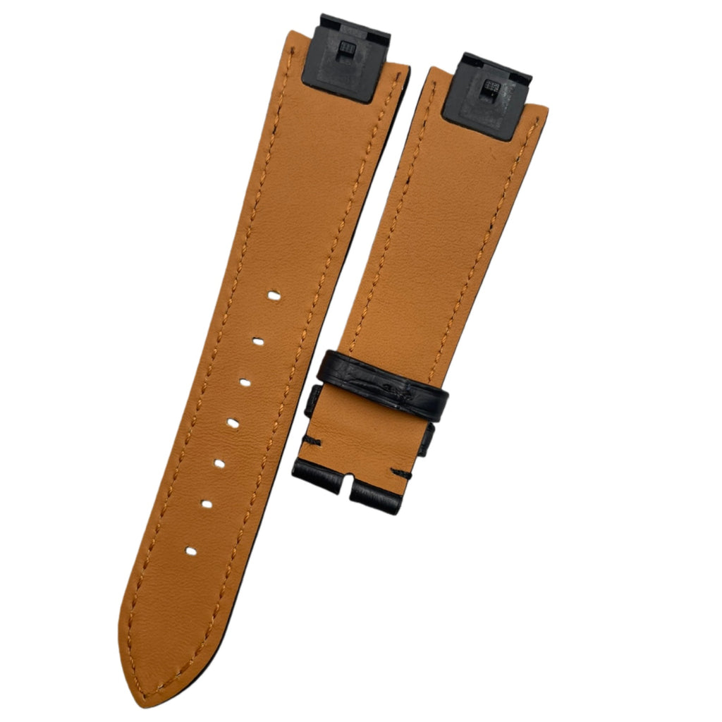 Fits LV Smart Watch ALLIGATOR Handmade Custom Genuine Leather Quick-Release Watch Strap