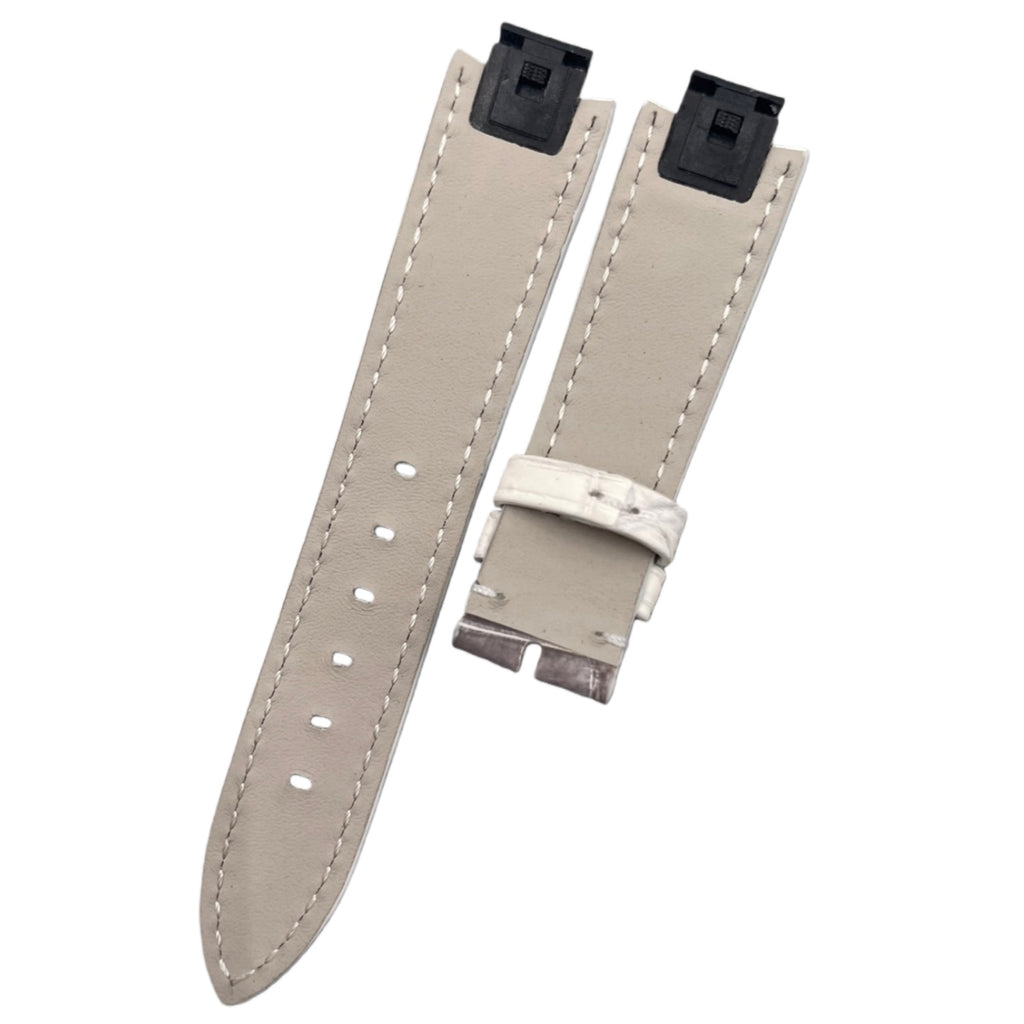 Fits LV Smart Watch ALLIGATOR Handmade Custom Genuine Leather Quick-Release Watch Strap