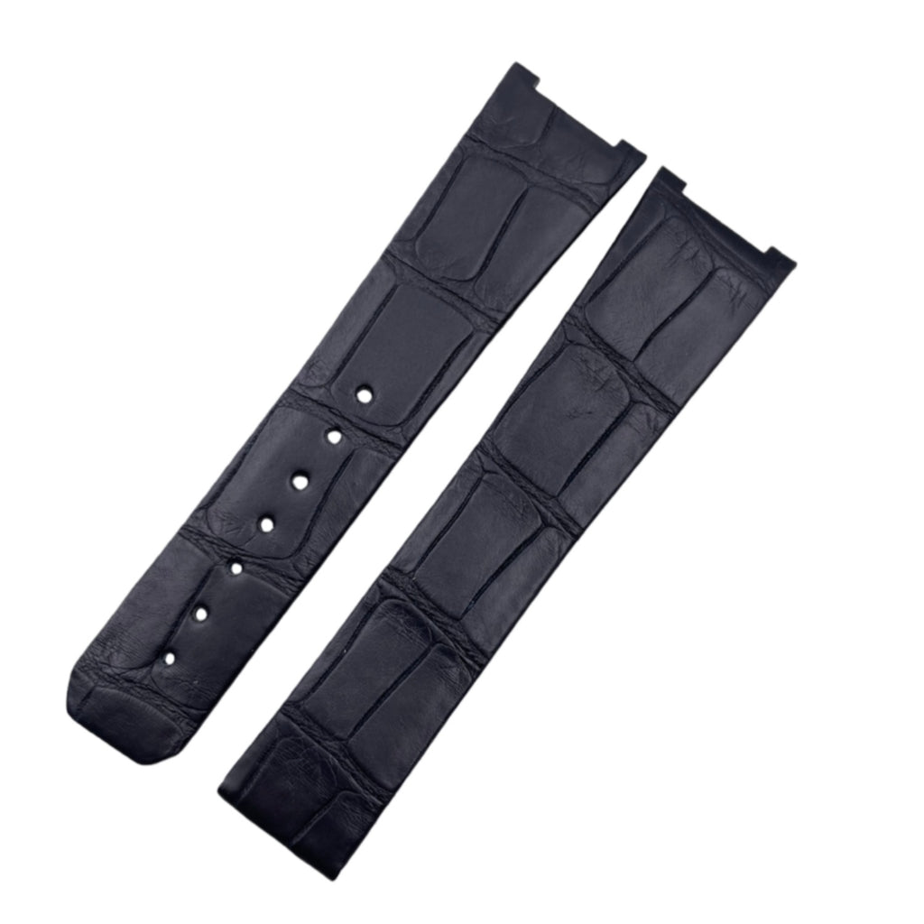 Compatible with Omega Constellation Series 35.5 Dial 23 Lug Polished Blue ALLIGATOR Strap