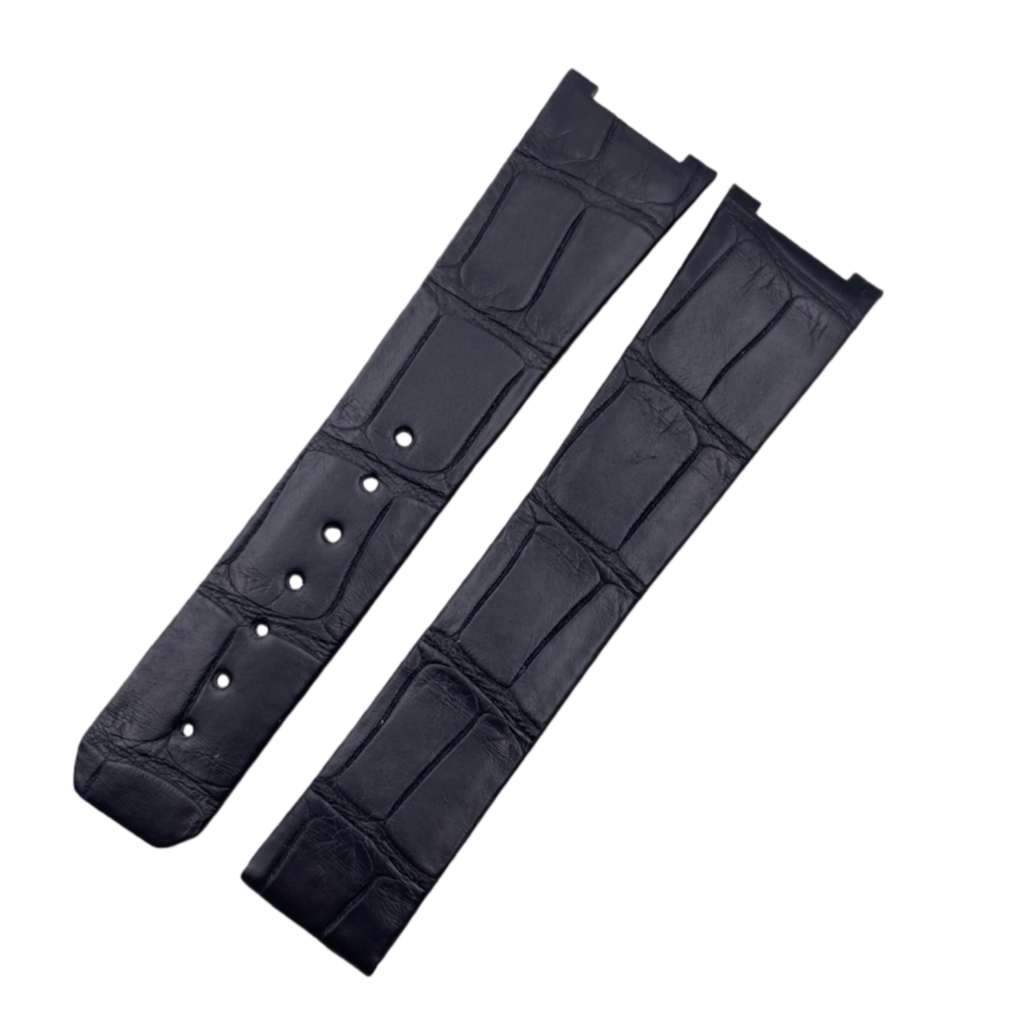 Compatible with Omega Constellation Series 35.5 Dial 23 Lug Polished Blue ALLIGATOR Strap