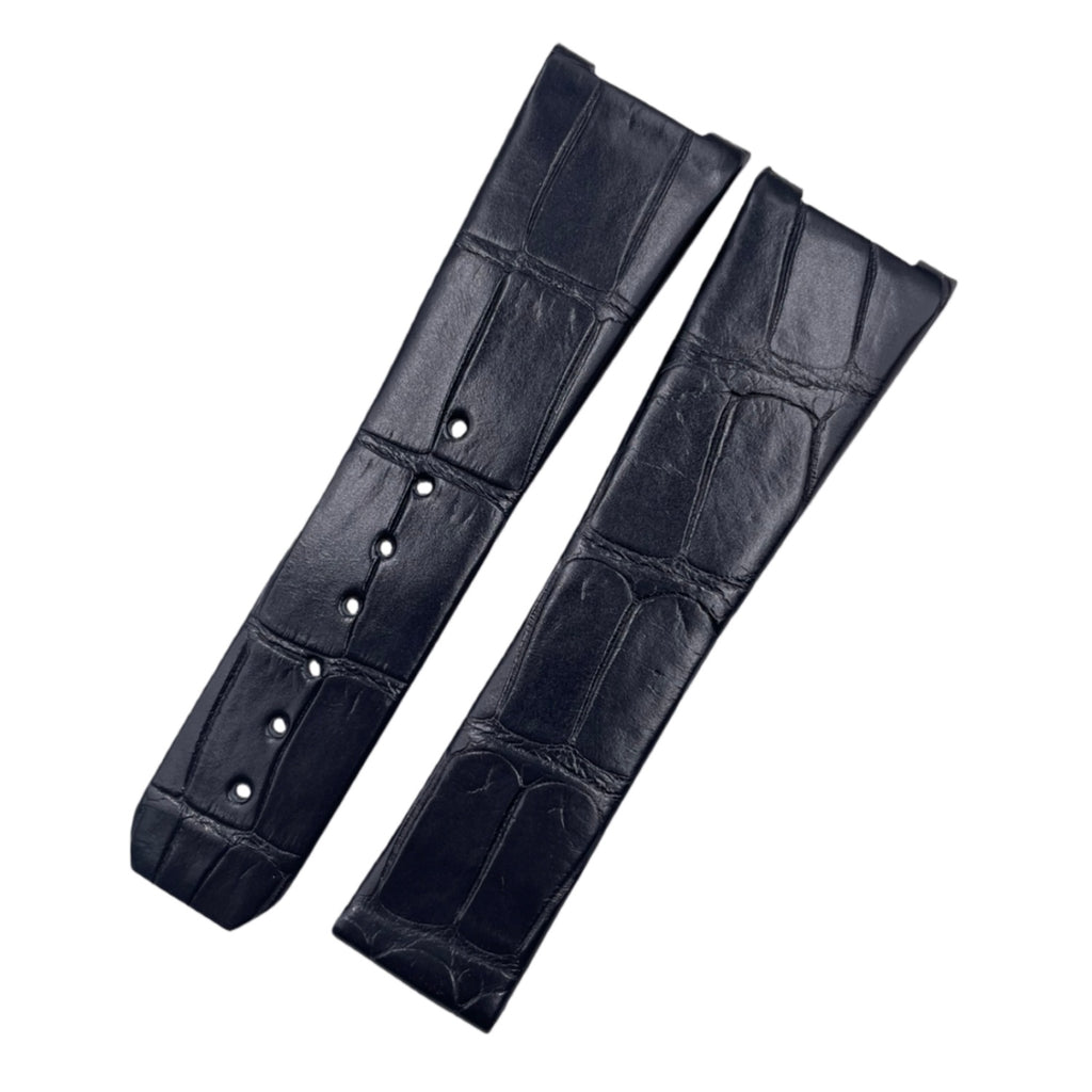 Compatible with Omega Constellation Series 35.5 Dial 23 Lug Polished Blue ALLIGATOR Strap