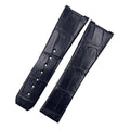 Compatible with Omega Constellation Series 35.5 Dial 23 Lug Polished Blue ALLIGATOR Strap