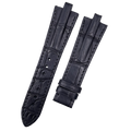 Convex-Pin Crocodile Leather Watch Strap Compatible with Bvlgari