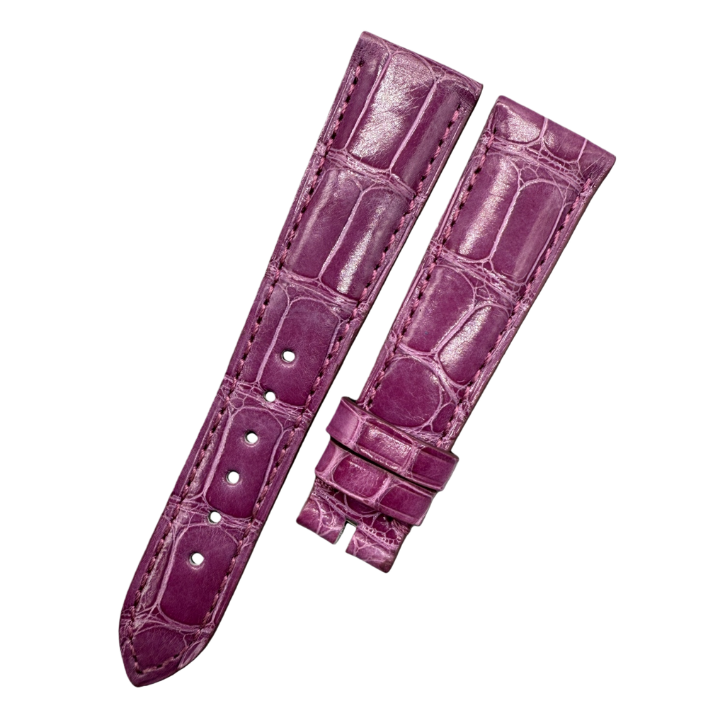 Alligator Leather Watch Strap for BVLGARI Women's BB33C2SL/D Series - Purple Strap