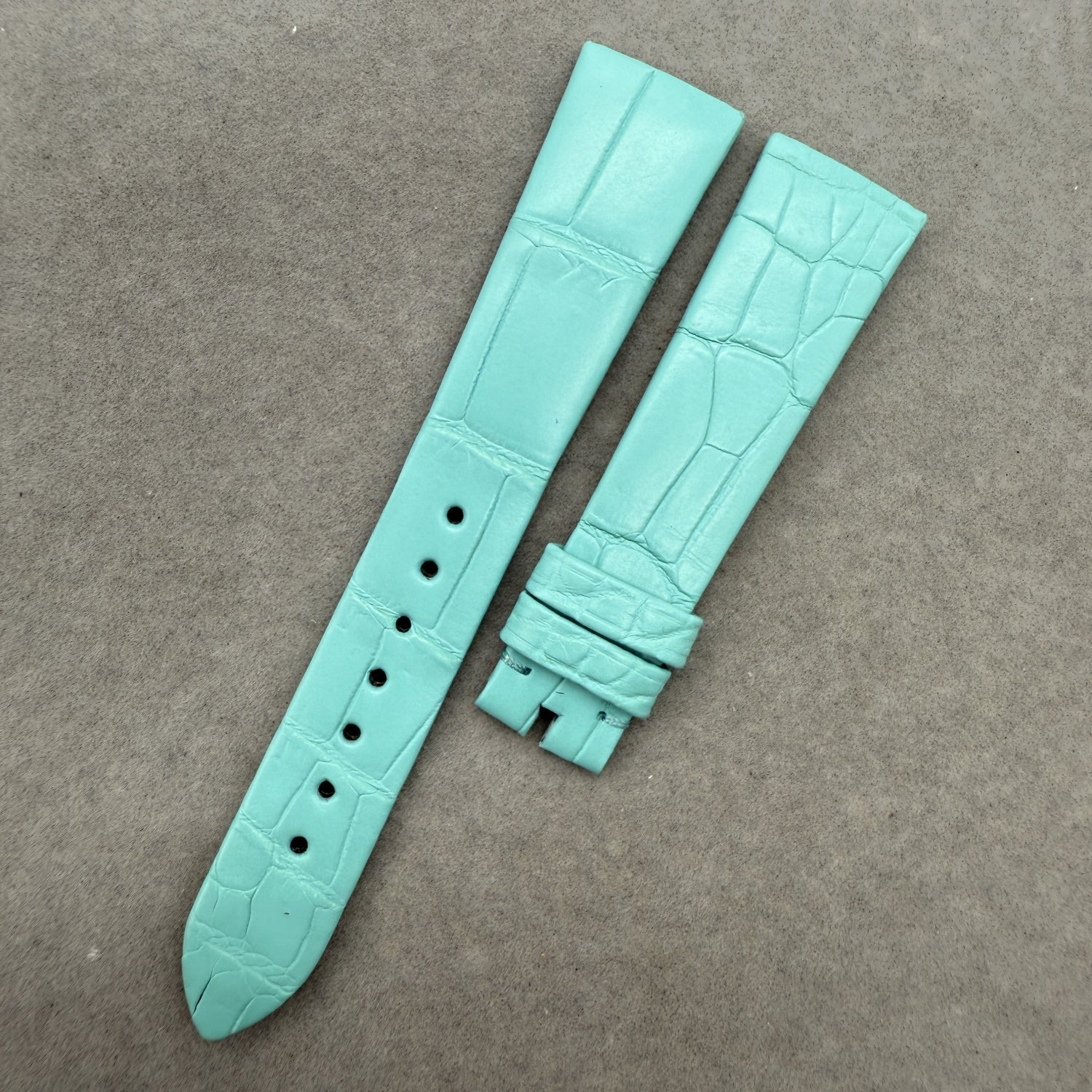 Alligator Leather Watch Strap for BVLGARI LVCEA Series - Women's Tiffany Blue Alligator Leather Watch Strap