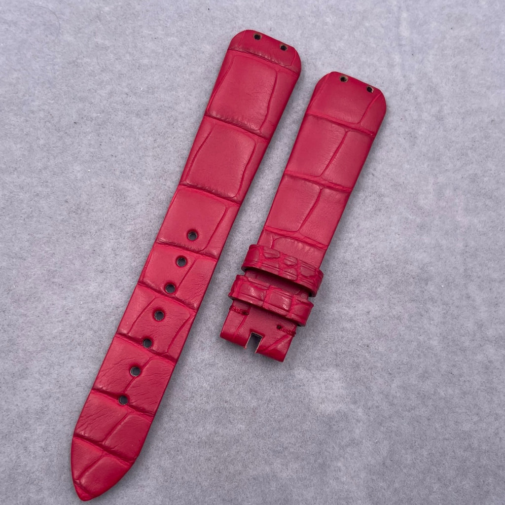 Alligator Leather Watch Strap for BVLGARI DIVAS' DREAM 102840 Series - Women's Red Alligator Leather Strap