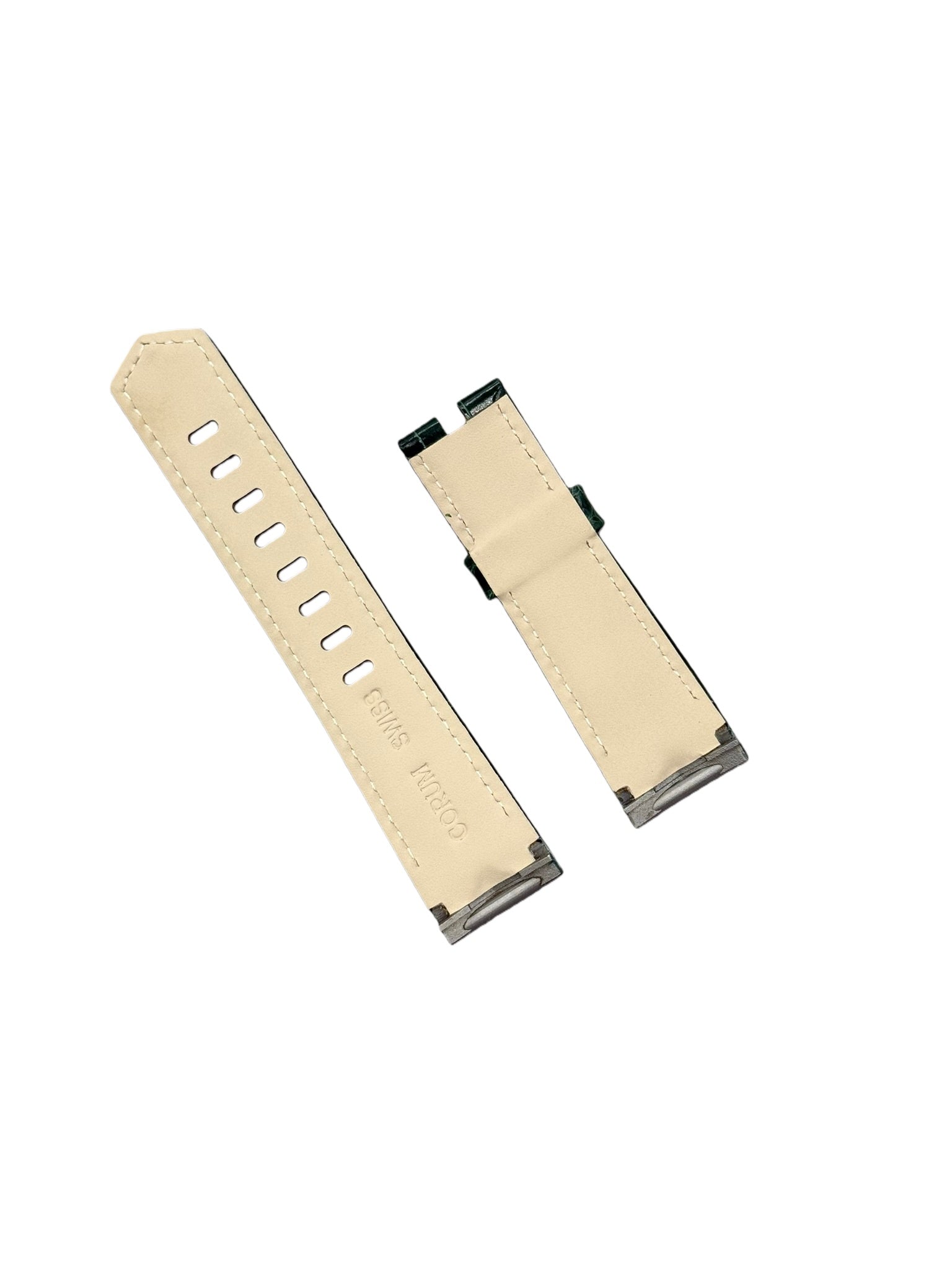 Custom Handmade Deep Green Crocodile Leather Watch Strap for Ulysse Nardin Marine Chronograph