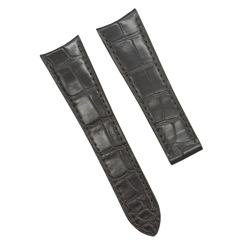 Custom Handmade Black Alligator Leather Watch Strap for Cartier Calibre de Cartier W7100037