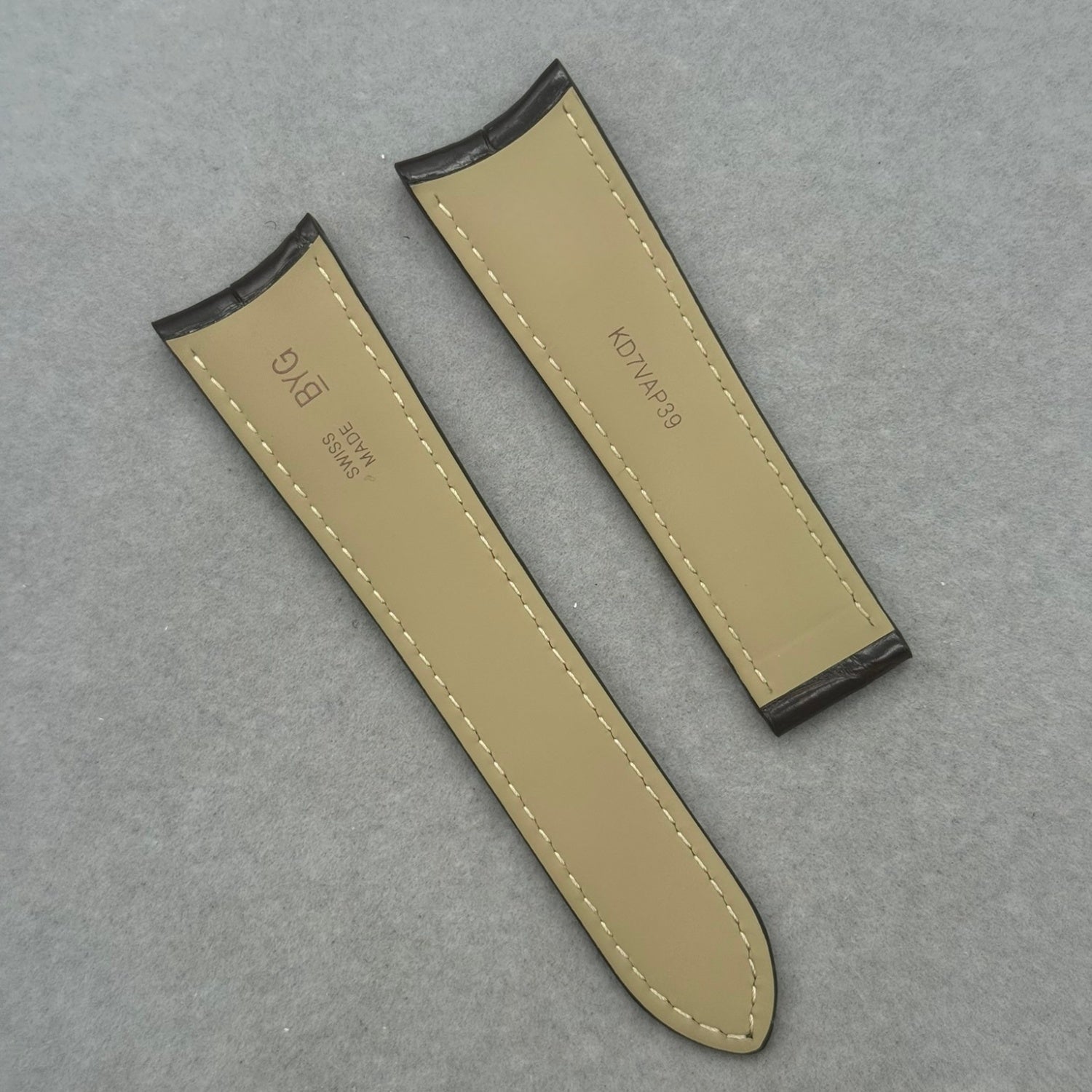 Custom Handmade Black Alligator Leather Watch Strap for Cartier Calibre de Cartier W7100037