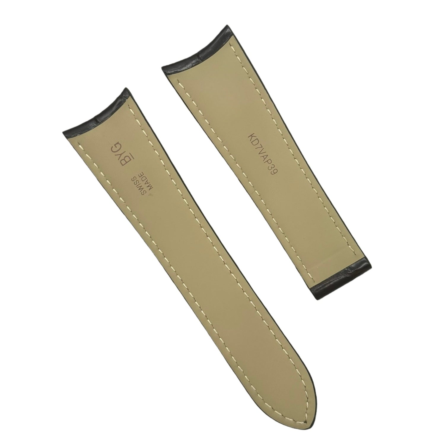 Custom Handmade Black Alligator Leather Watch Strap for Cartier Calibre de Cartier W7100037