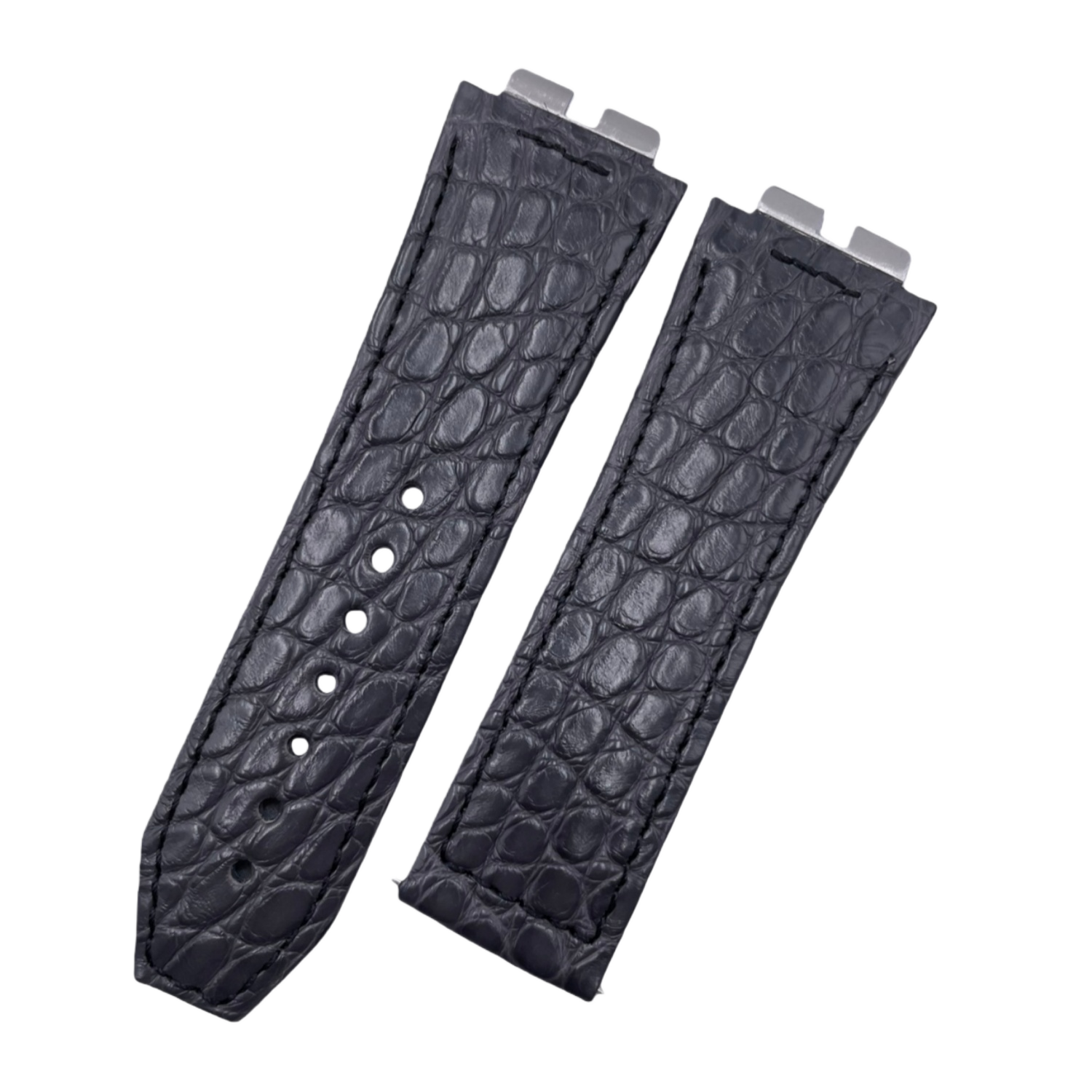 Compatible with Hublot Big Bang 411 Round Pattern ALLIGATOR Strap Handmade Custom Genuine Leather Folding Strap