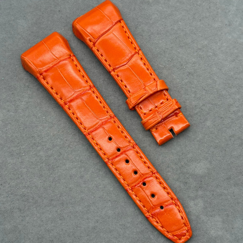 Double-Sided Crocodile Leather Watch Strap Compatible with Franck Muller V45