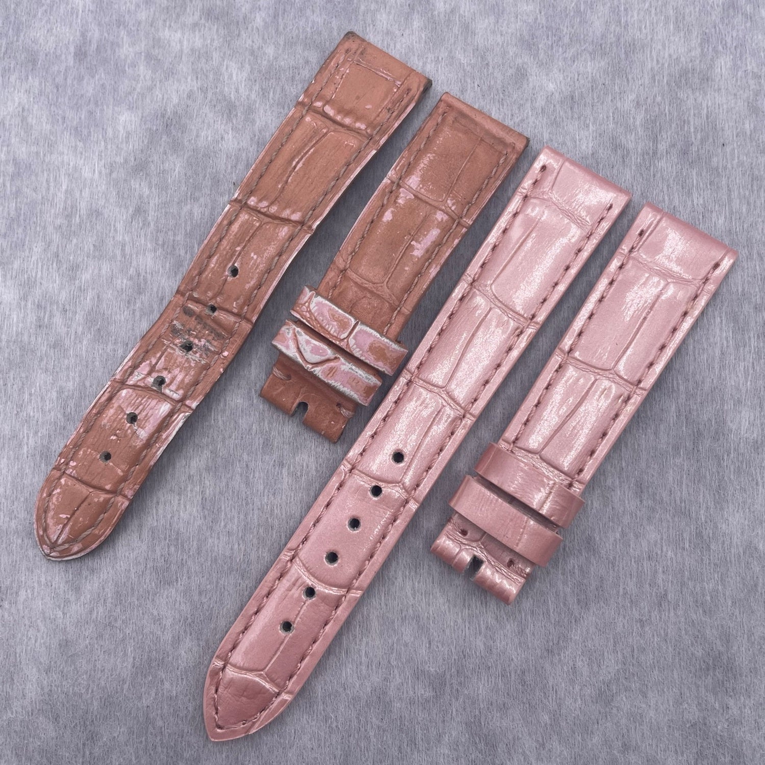 Fits Vacheron Constantin 1792 Series 25010 Pearlescent Pink ALLIGATOR Ladies Handmade Custom Watch Strap