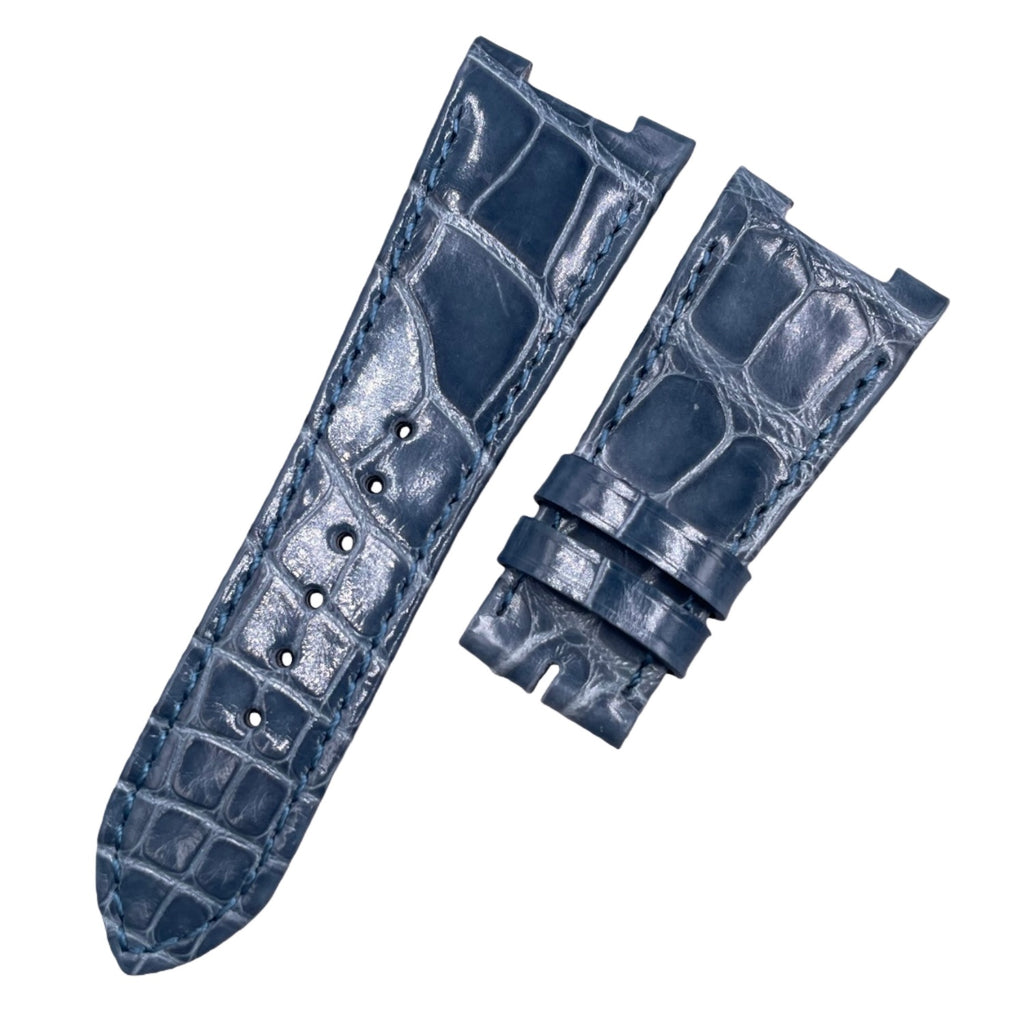 Handcrafted Bright Gray ALLIGATOR Leather Strap Perfect Fit for Patek Philippe Nautilus 5711/5712