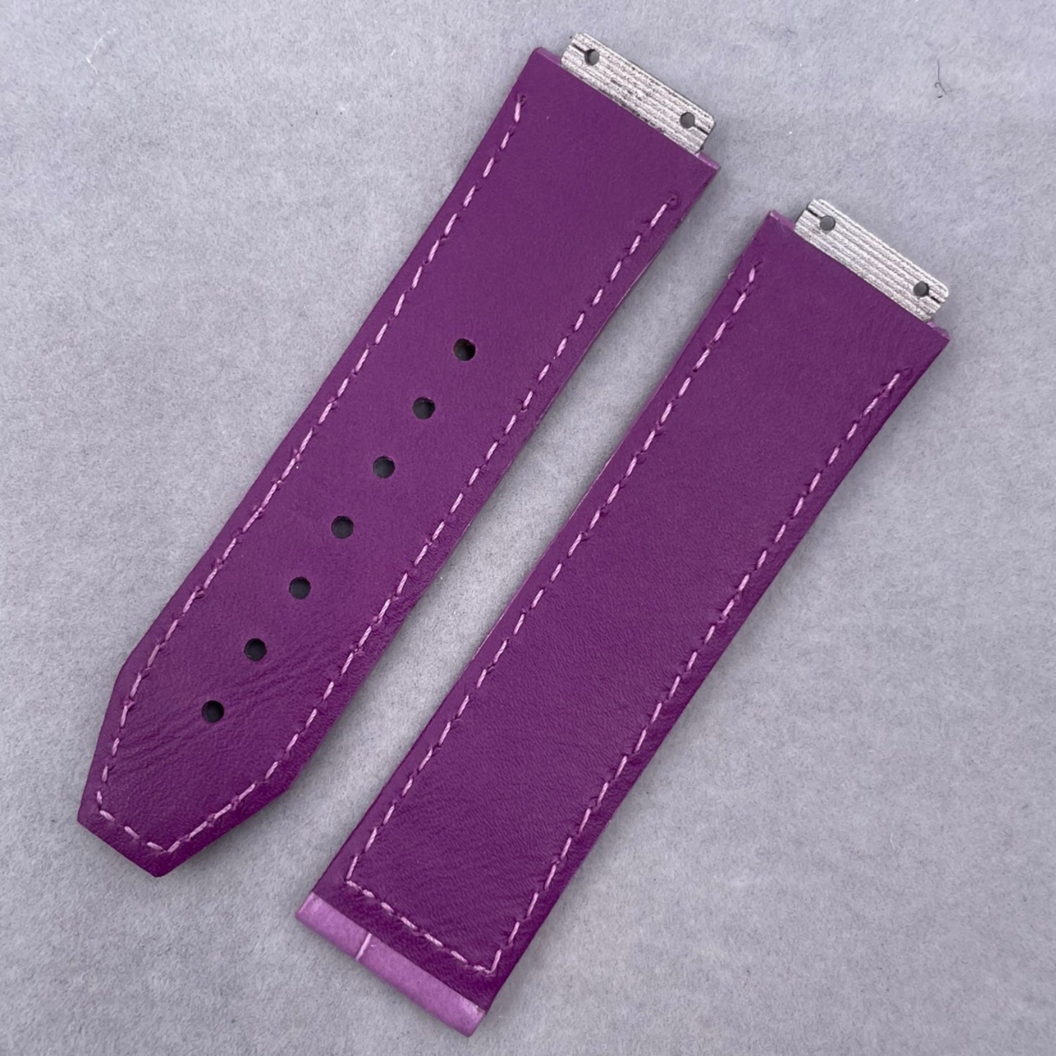 Handcrafted Custom Purple ALLIGATOR Leather Strap for Hublot Big Bang 341 (Ladies')